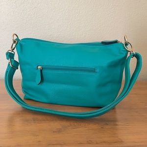 Sea Green faux leather Hobo Bag
